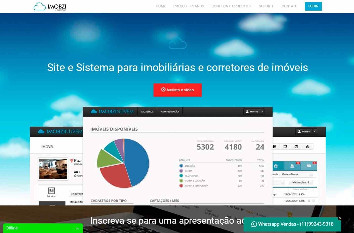 Sistema de sites que aceita Tour Virtual 360 graus