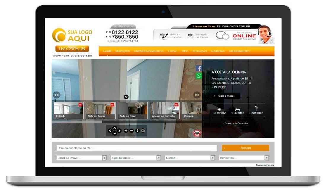Exemplo de Tour virtual da Plataforma de criação de Tours Virtuais da IMOVEL VIRTUAL 360- Tour virtual no meu site