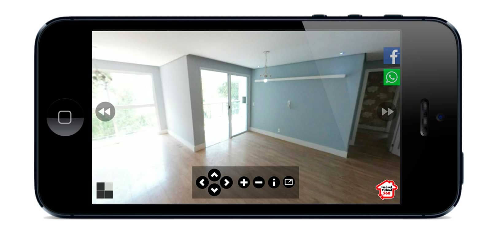 Exemplo de Tour virtual da Plataforma de criação de Tours Virtuais da IMOVEL VIRTUAL 360- Meu Passeio virtual no celular
