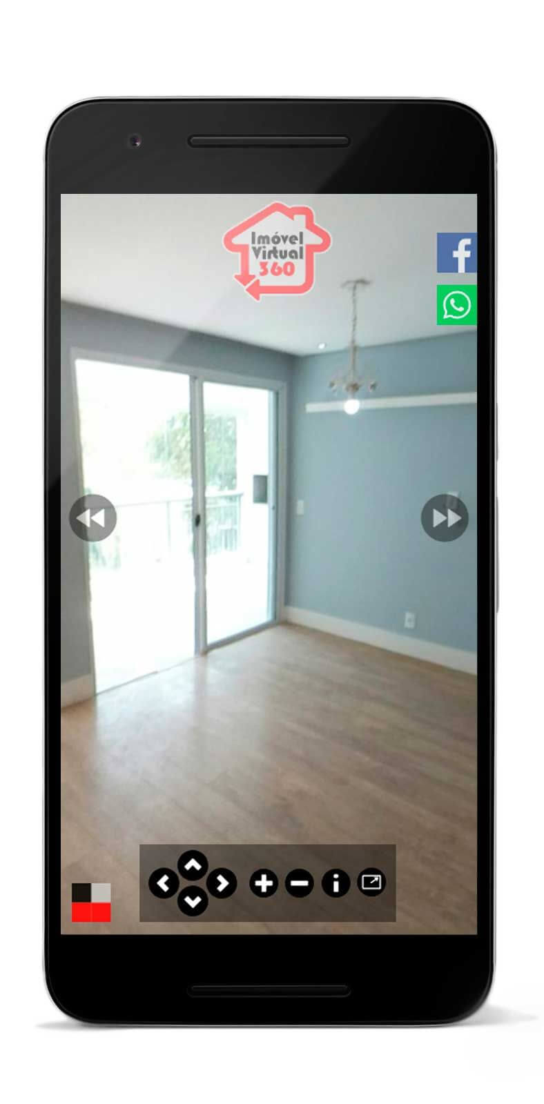 Exemplo de Tour virtual da Plataforma de criação de Tours Virtuais da IMOVEL VIRTUAL 360- Meu Passeio virtual no celular