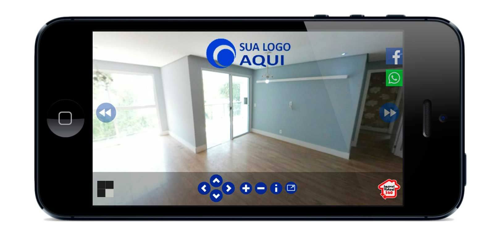 Exemplo de Tour virtual da Plataforma de criação de Tours Virtuais da IMOVEL VIRTUAL 360- Meu Passeio virtual no celular