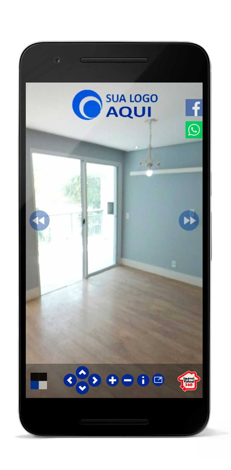 Exemplo de Tour virtual da Plataforma de criação de Tours Virtuais da IMOVEL VIRTUAL 360- Meu Passeio virtual no celular