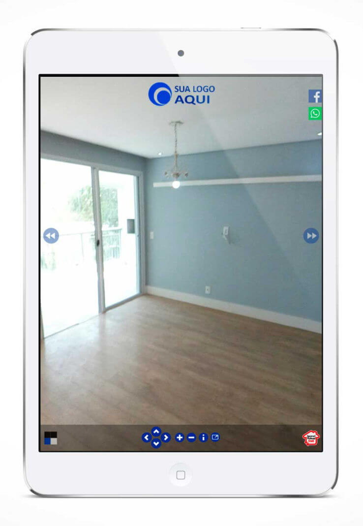 Tour virtual 360 graus no tablet